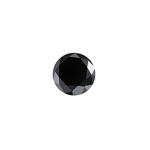 1.61 Cts of 6.86-6.75x5.37 mm AA Round Brilliant ( 1 pc ) Loose Treated Fancy Black Diamond {DIAMOND APPRAISAL INCLUDED}