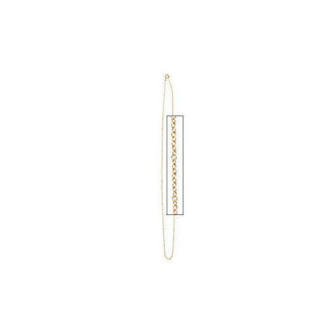 Round Cable Link Chain in Sterling Silver with Pink Vermeil - 18 inches