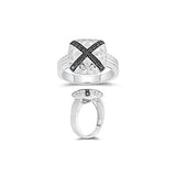 0.35 Cts Black Diamond Ring in Silver
