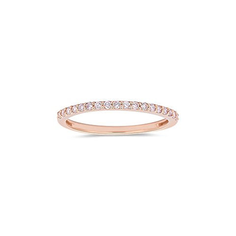 1/4 (0.21-0.27) Cts Natural Pink Diamond Ring in 10K Pink Gold