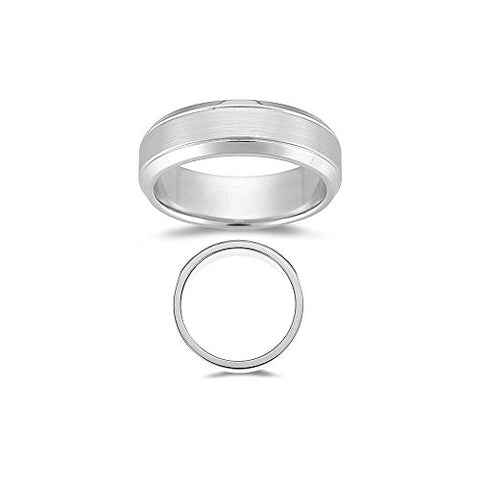 Gents Wedding Band - Beveled Mens Wedding Band-8.5