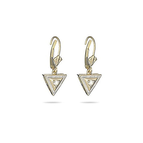 Diamond Earrings - 0.05-0.10 Ct SI2-I1 clarity & I-J color Diamond Earrings in 14K Yellow Gold