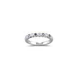 0.28 Cts Black & White Diamond Wedding Ring in 18K White Gold