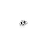 0.02 Cts Black Diamond Ring in Silver with Black Rhodium