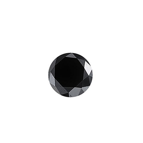 0.87 Cts of 5.38-5.45x4.25 mm GIA Certified AA Round Brilliant ( 1 pc ) Loose Natural Fancy Black Diamond