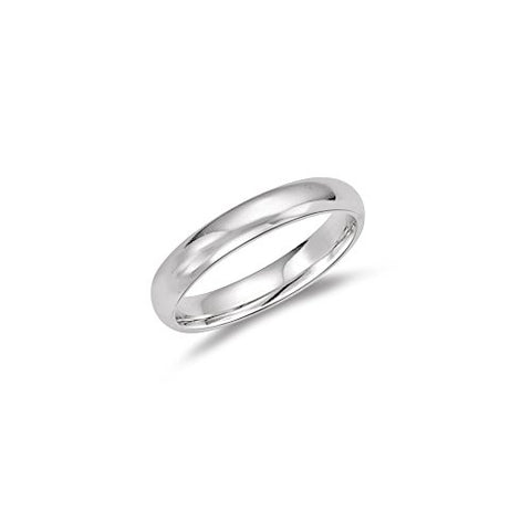 Wedding Band - 18K White Gold 4 mm Comfort-Fit Wedding Band