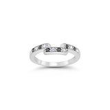 0.25 Cts Black & White Diamond Ring in 18K White Gold