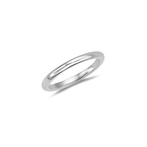 Wedding Band - 18K White Gold 2.5 mm Comfort-Fit Wedding Band