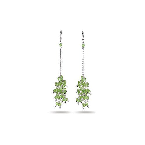 15.00 Cts Peridot Earrings in Sterling Silver